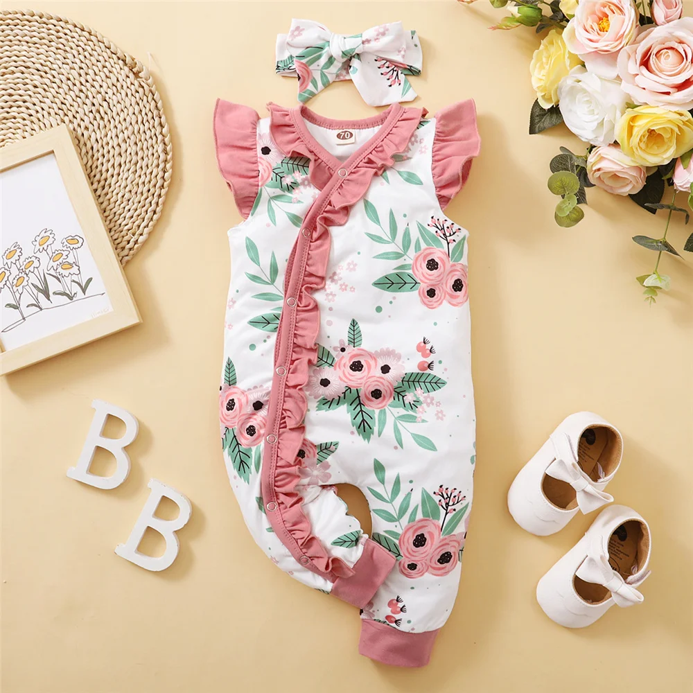 Mono leopardo para niña – Pelele suave con diadema - imagen 4