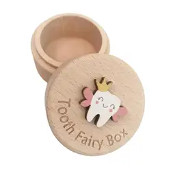 Caja Ratoncito Pérez en madera para recuerdo dientes primer bebé