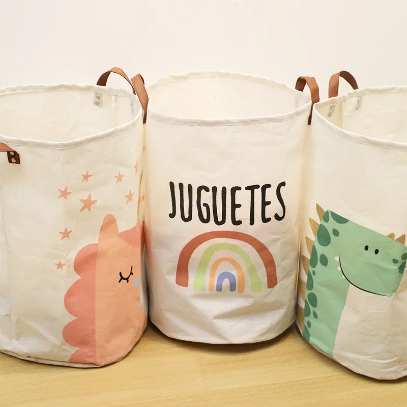 Cesta organizadora plegable para bebé con diseño de dibujos animados