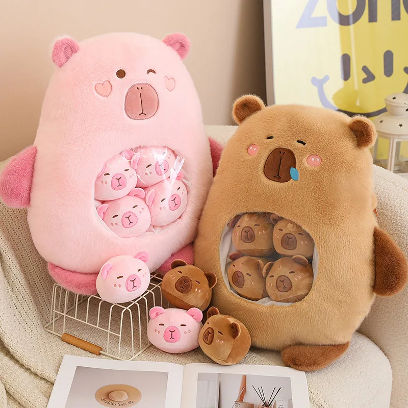 Peluche capibara suave bolsa infantil para siesta y juego - imagen 2