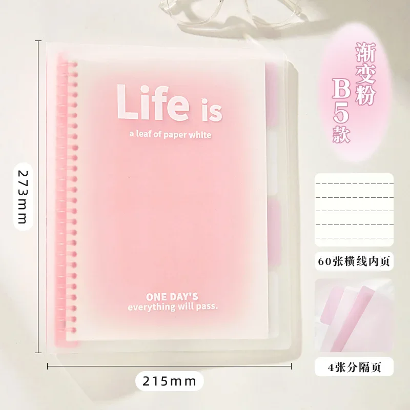 Cuaderno A5 transparente de hojas sueltas color degradado secundaria - imagen 5
