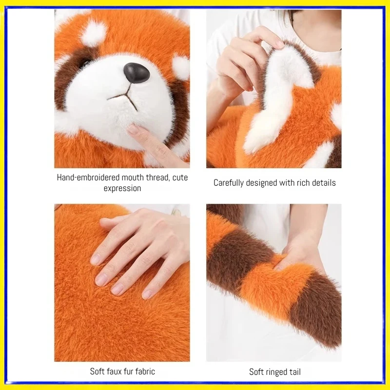Peluche de panda rojo suave para abrazar y dormir, acolchado - imagen 5
