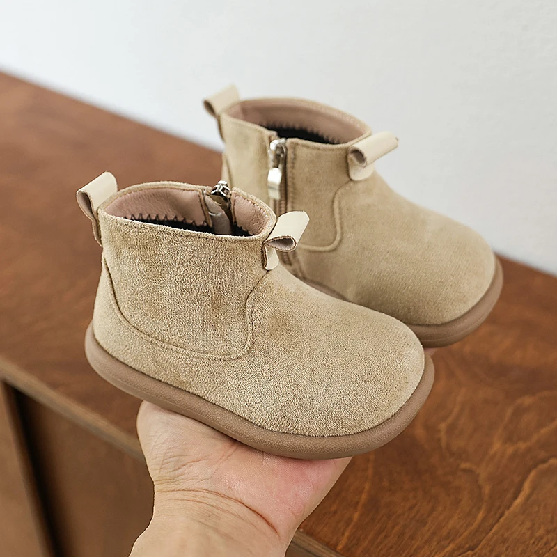 Botines Oxford de gamuza con borreguito antideslizantes para bebés - imagen 2