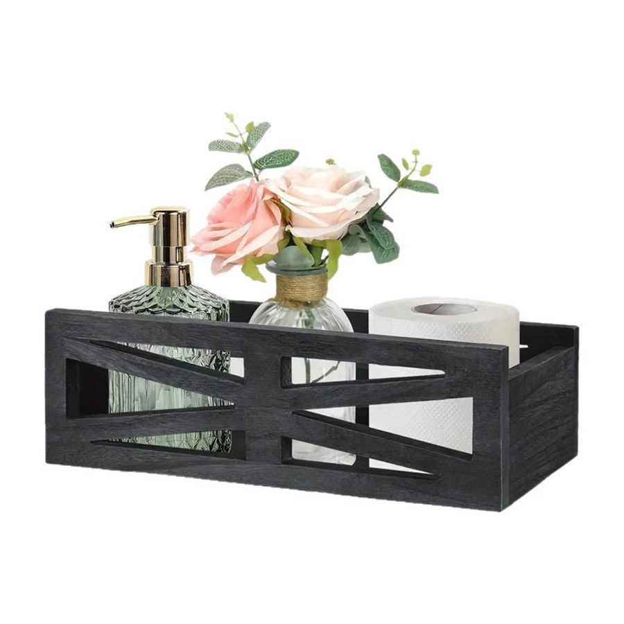 Caja organizadora de madera para baño infantil - imagen 2