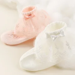 Calcetines altos de niña con lazo de encaje estilo Lolita
