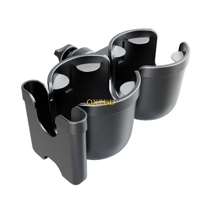 QX2D soporte bebidas doble para cochecito con giro