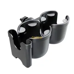 QX2D soporte bebidas doble para cochecito con giro