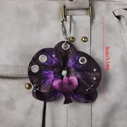 Llavero Phalaenopsis de orquídea, flor imitación para bolso