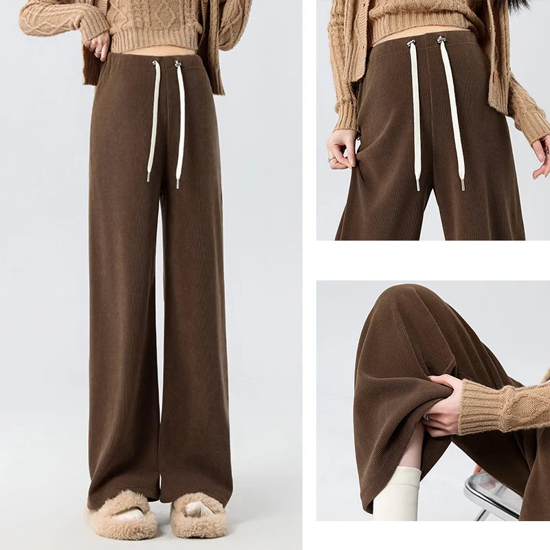 Pantalones premamá con cordón ajustable y tiro elástico - imagen 5
