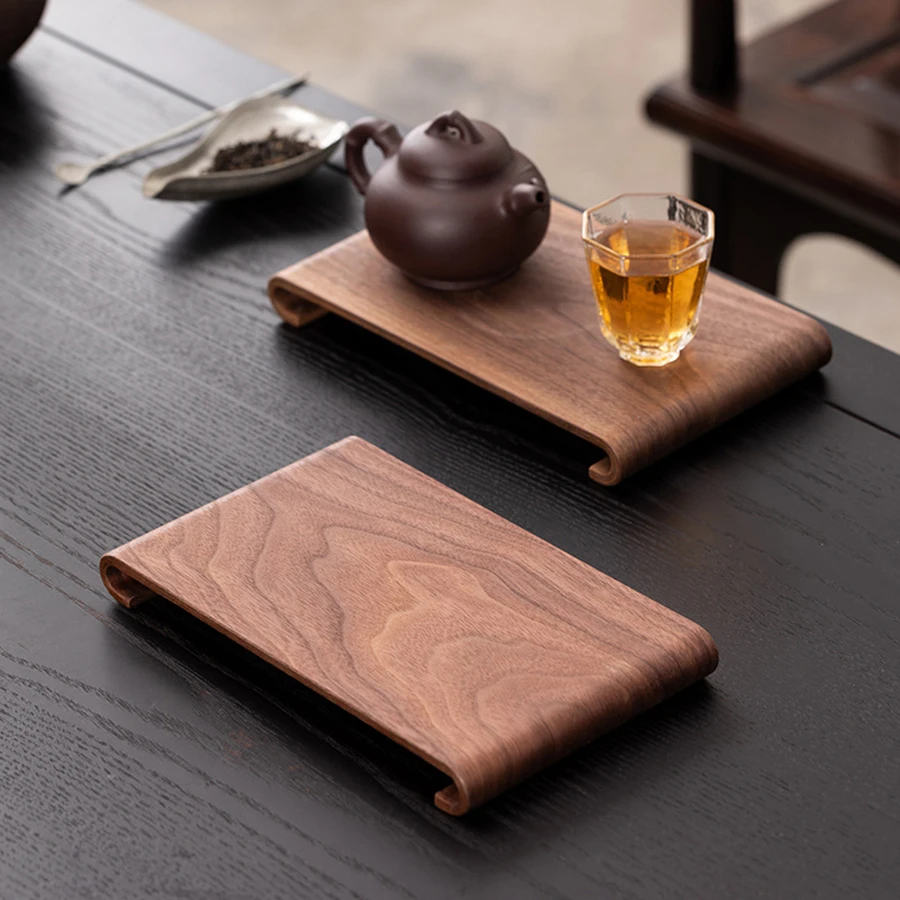 Bandeja de madera retro rectangular para servir resistente al calor - imagen 5