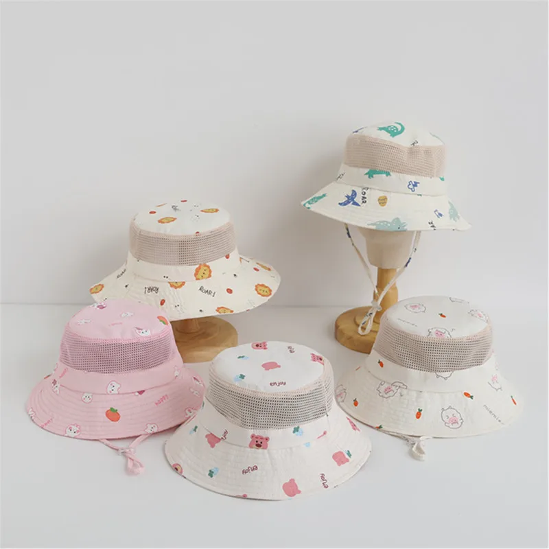 Sombrero de cubo pesquero malla estampado animal para bebé unisex - imagen 4