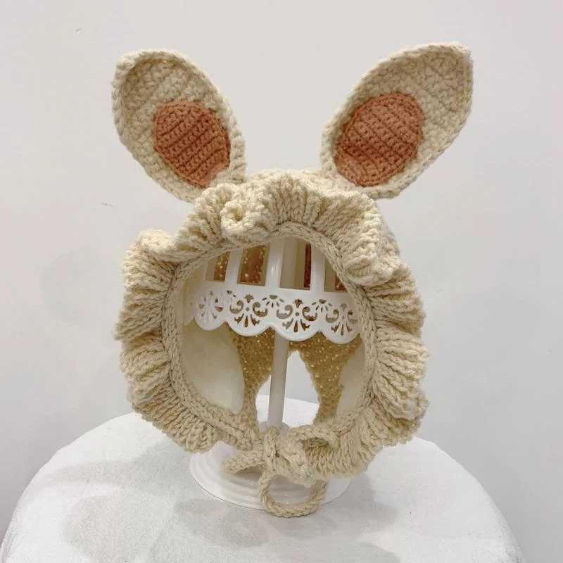Gorro invierno bebé niña en tejido cálido con protección oídos - imagen 5