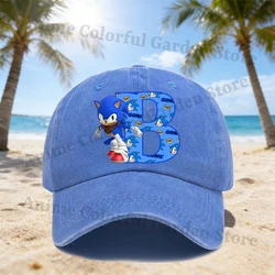 Gorra de béisbol Sonic unisex con visera de dibujos animados