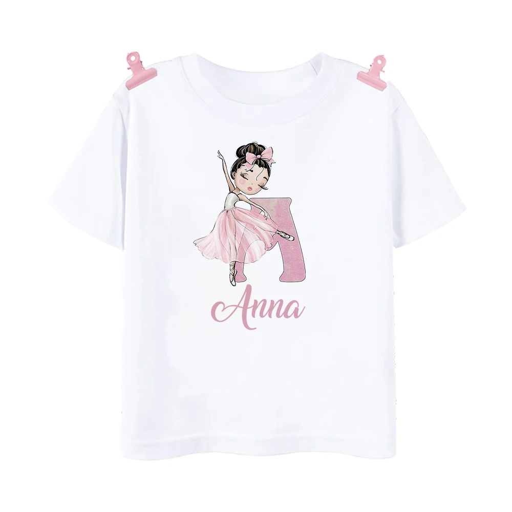 Camiseta personalizada bailarina para niña – Estampado ballet con nombre - imagen 5