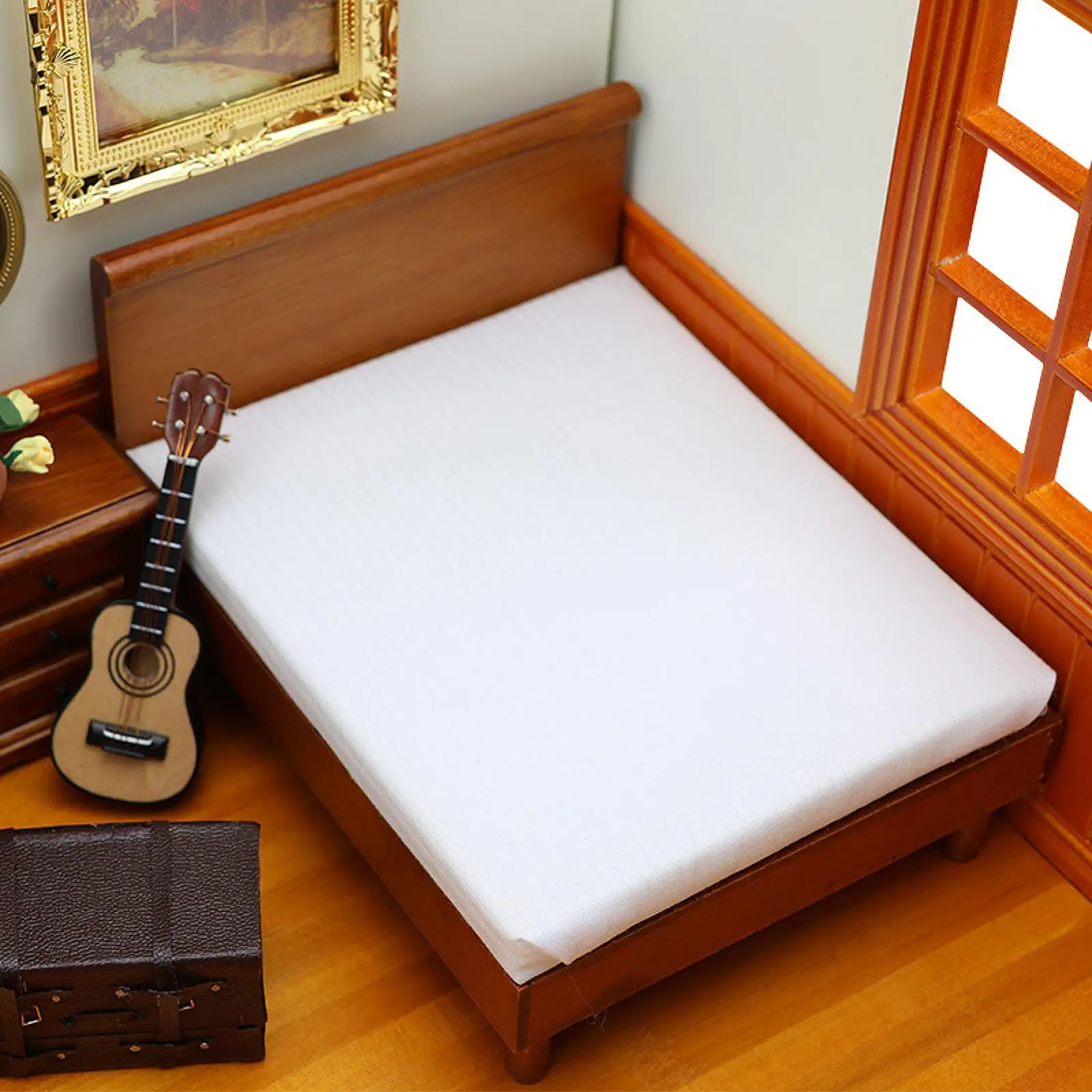 Cama doble para muñecas de madera montable multifuncional - imagen 3