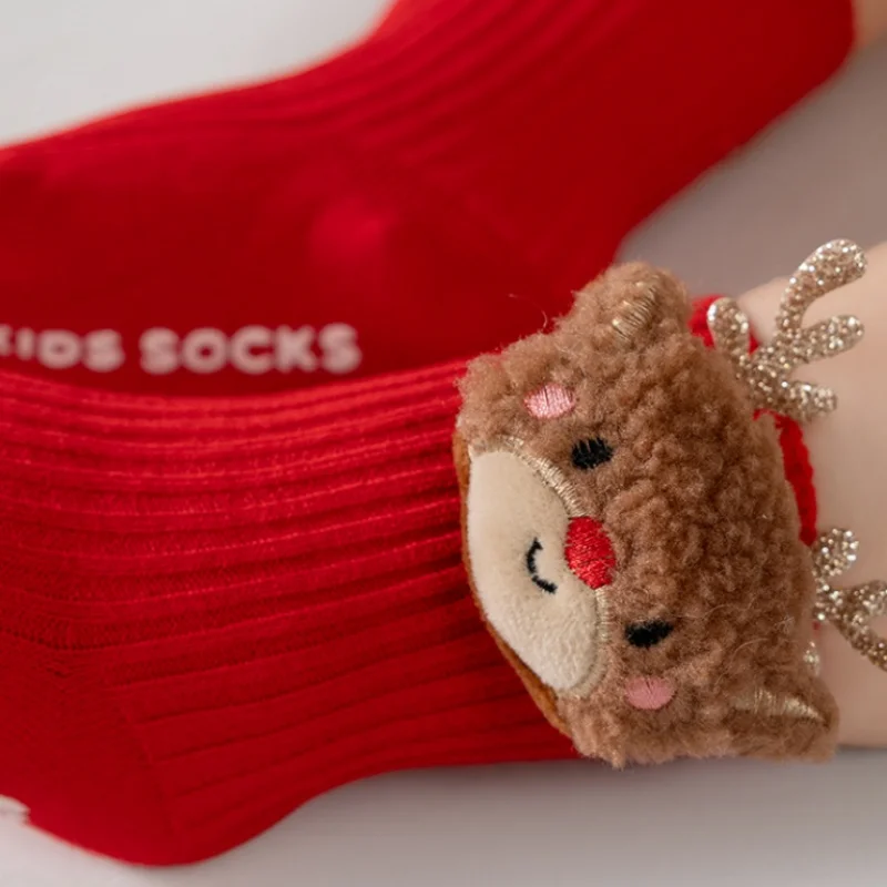 Calcetines Navidad rojos para bebé 0-3 años – Antideslizantes invierno - imagen 5