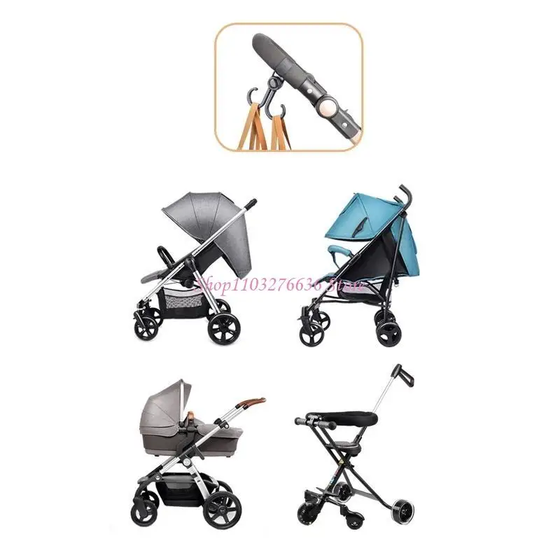R6FD Gancho doble para cochecito de bebe – Multifuncion para viajes - imagen 5