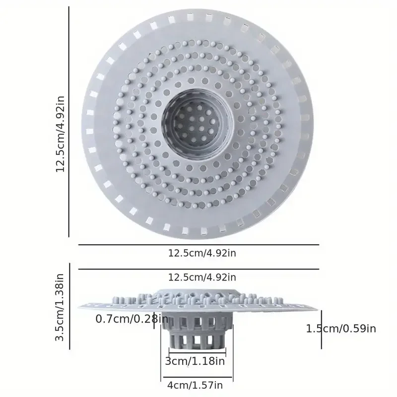 Tapón silicona antideslizante bañera bebé – Filtro pelo agua - imagen 5