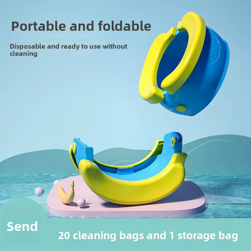 Asiento de inodoro plegable con almacenamiento portátil TBaby - imagen 3
