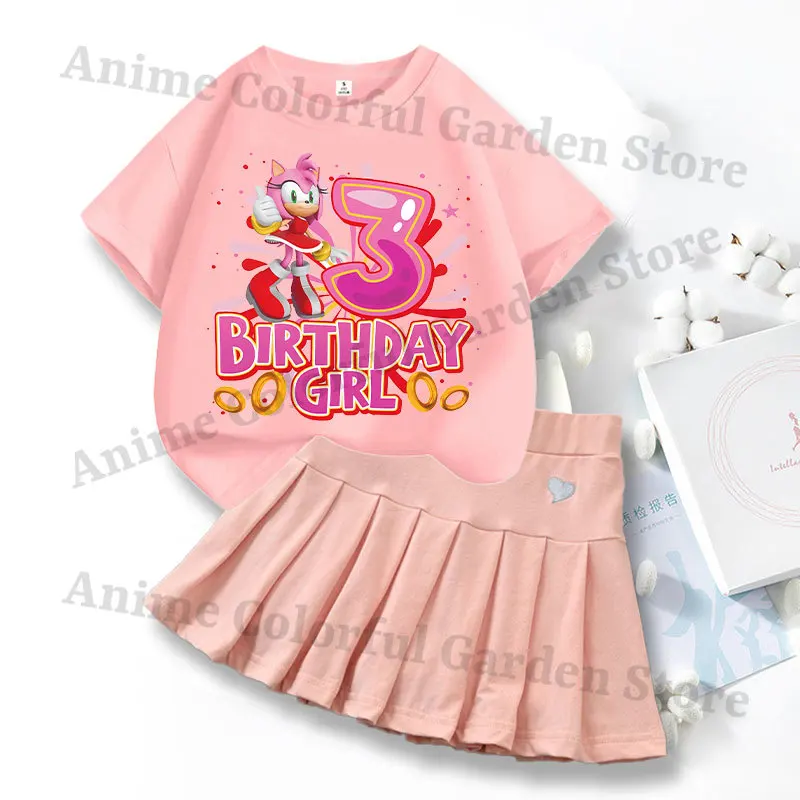 Conjunto verano niña vestido y camiseta estampado de números - imagen 3