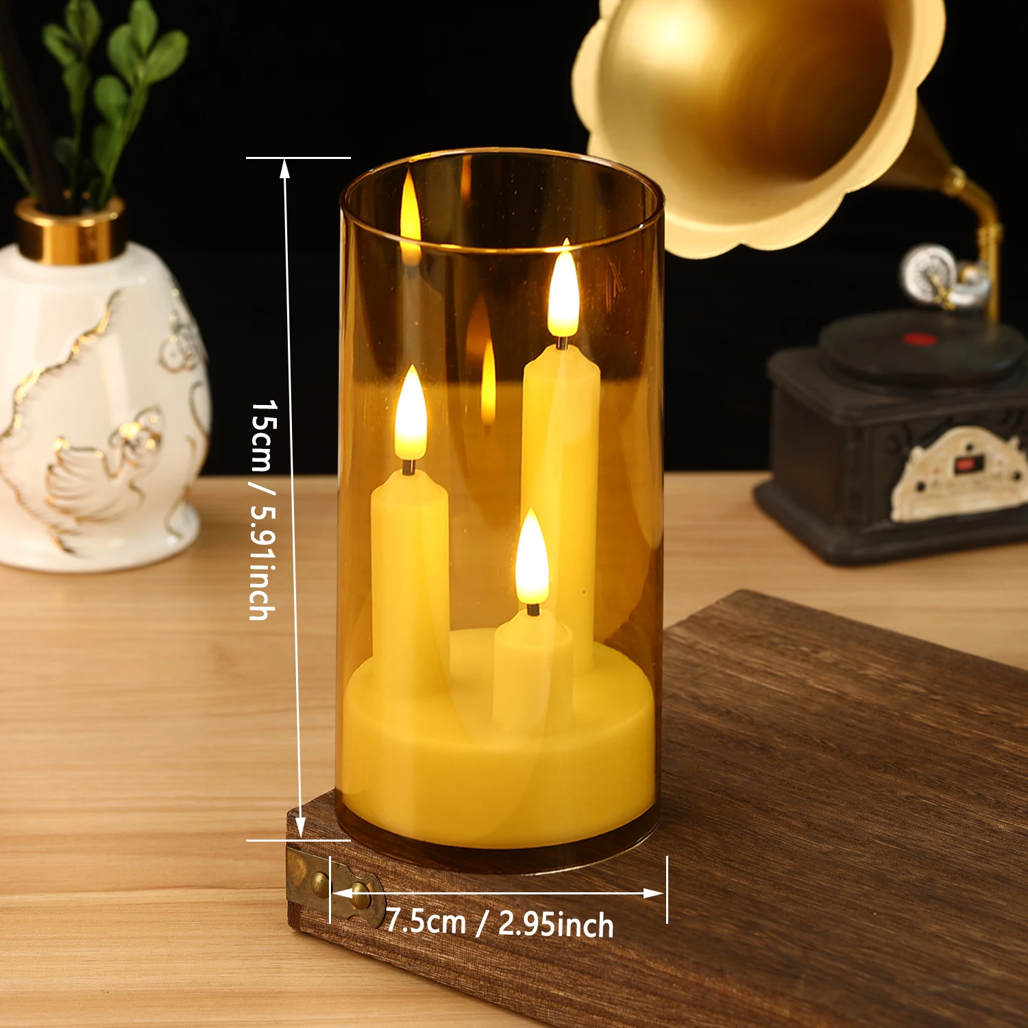 Velas LED sin llama con pantalla acrílica para hogar y eventos - imagen 3