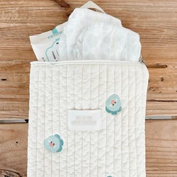 Bolsa de pañales maternal acolchada con correas para cochecito