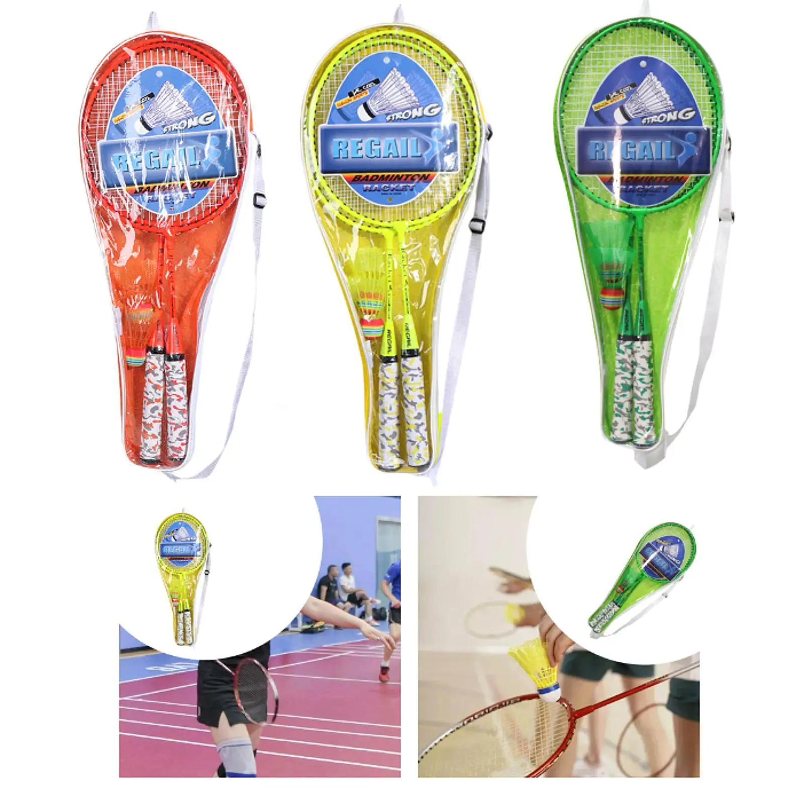 Juego raquetas bádminton infantiles ligero para jardín y playa - imagen 2