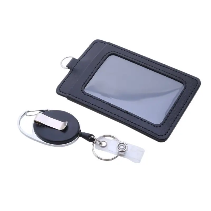 Porta identificación para tarjeta de trabajo con clip de llavero - imagen 3
