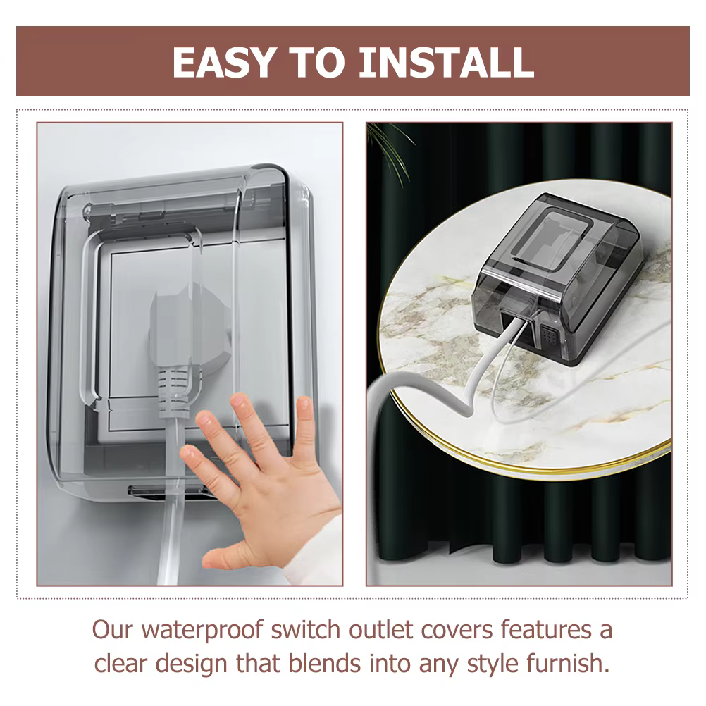 Protector de enchufe impermeable para bebés | Seguridad en pared - imagen 5