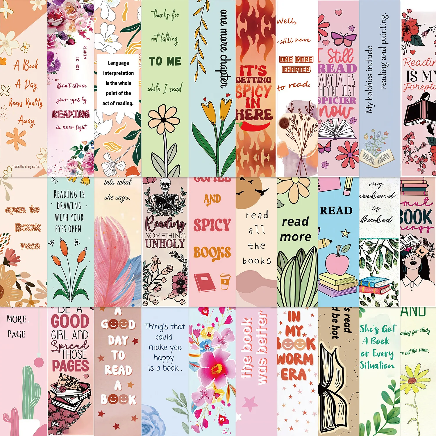 Marcapáginas de lectura para cuaderno escolar con clip y tarjetas - imagen 5