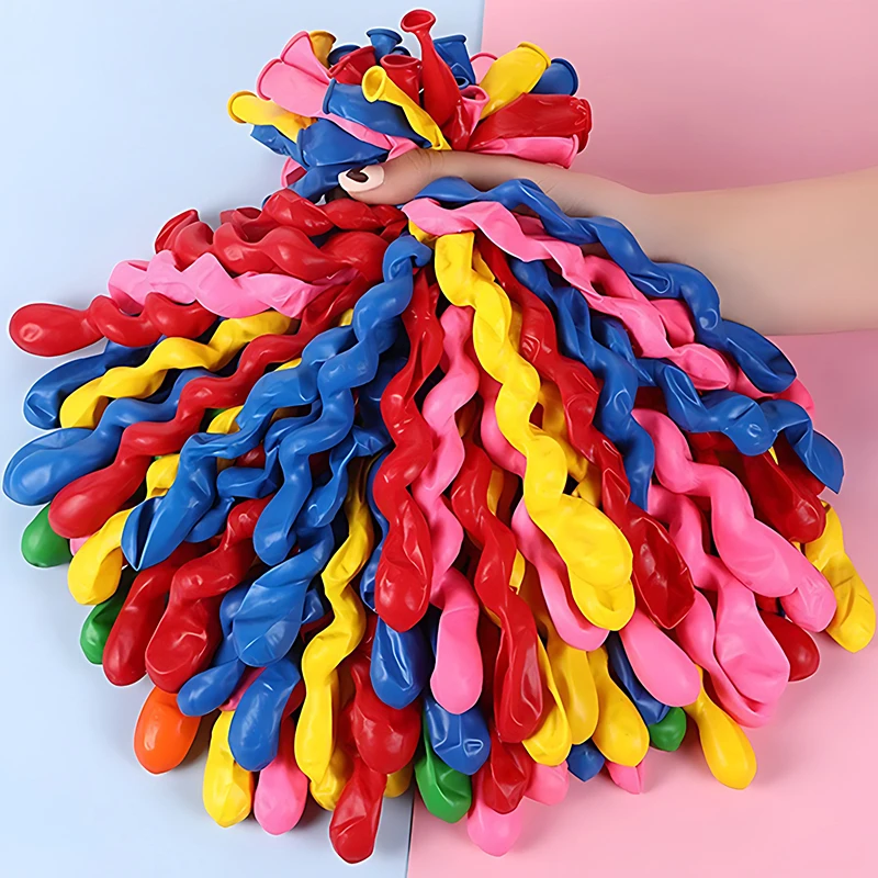 Globos largos en espiral de goma ZYF para decoración festiva - imagen 4