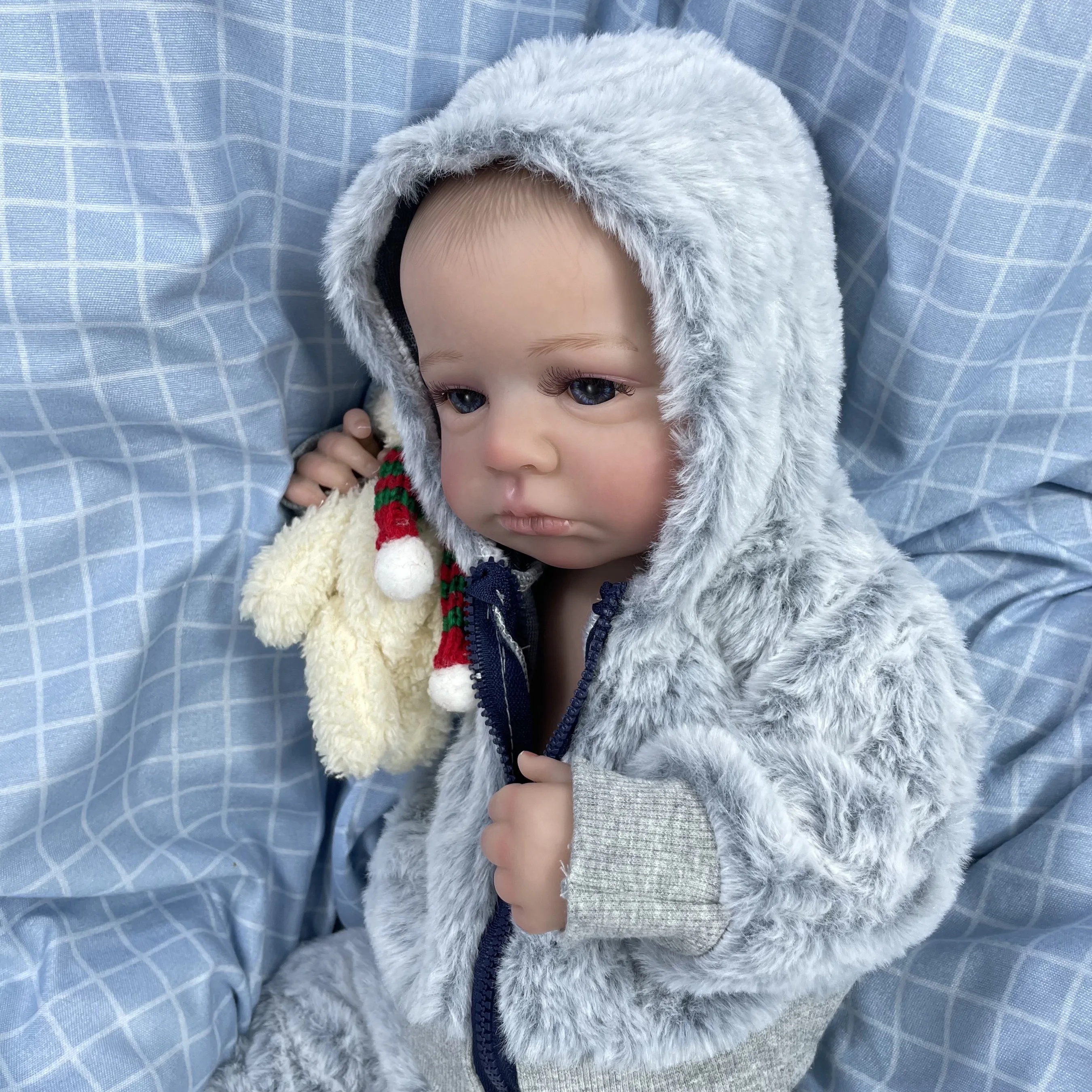 LouLou Awake muñeca reborn bebé lavable de silicona vinilo completo - imagen 3