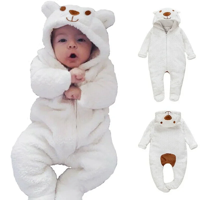 Body bebé con capucha de oso recién nacido manga larga - imagen 4