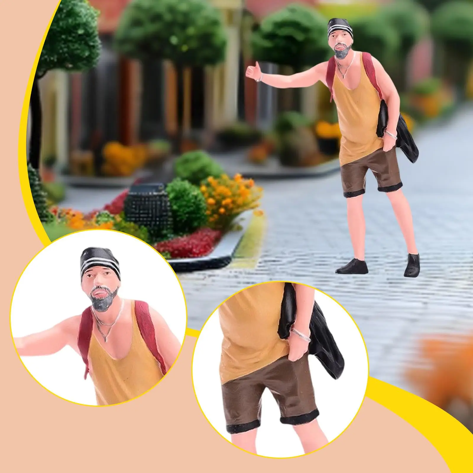 Figura coleccionable pintada para diorama – adorno en miniatura - imagen 3