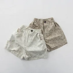 MILANCEL pantalones cortos de verano con estampado leopardo para niñas