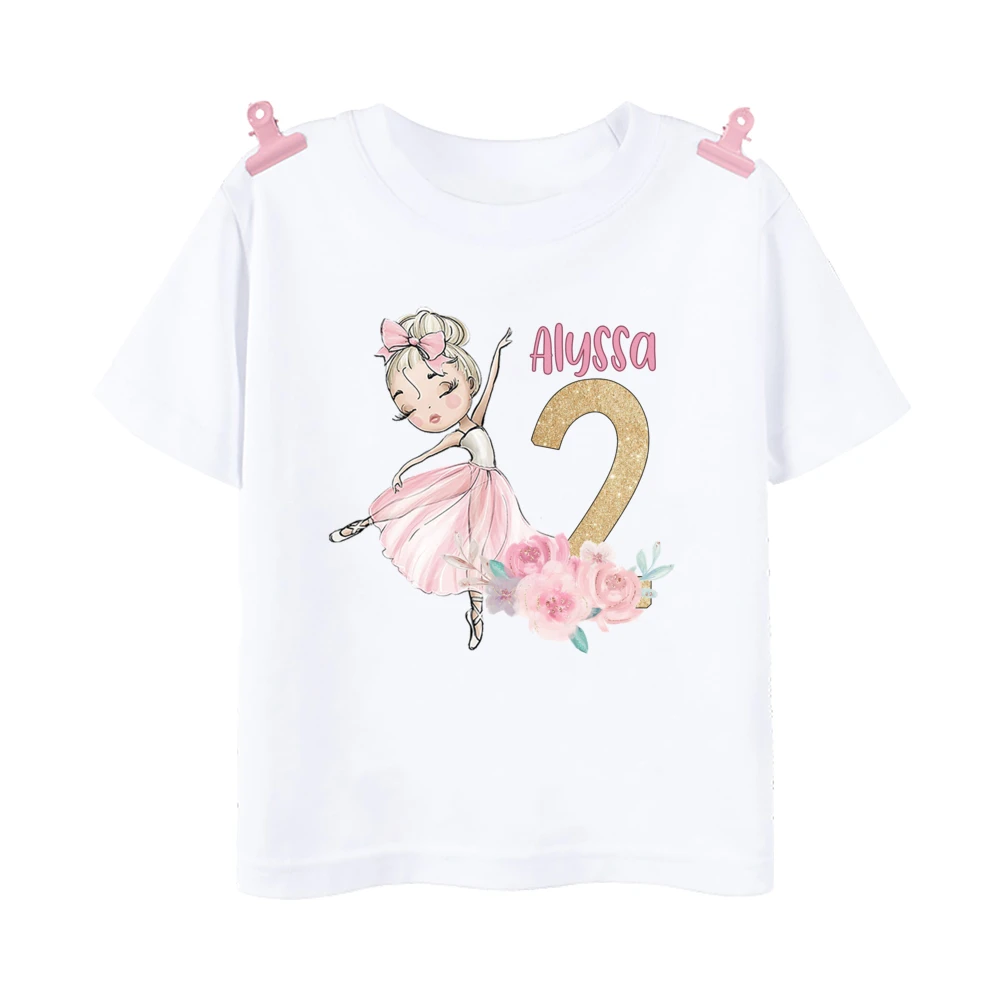 Camiseta de ballet personalizada con nombre – Top verano para niñas - imagen 5
