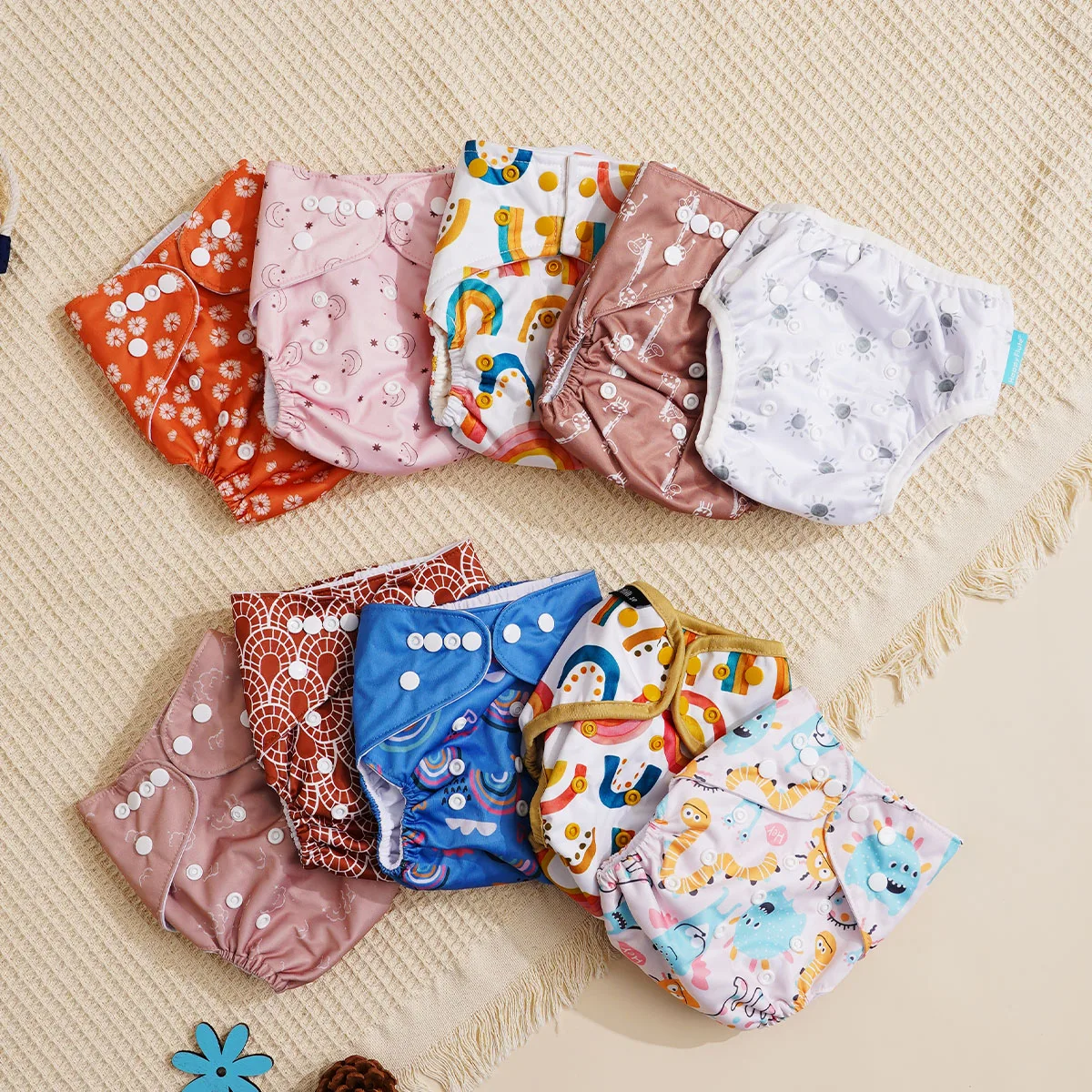 Elinfant pañales de tela lavables ajustables para bebé reutilizables