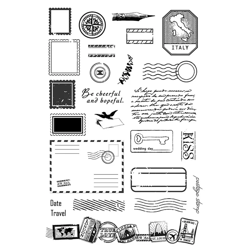Sello de silicona alfabeto para scrapbooking y manualidades creativas