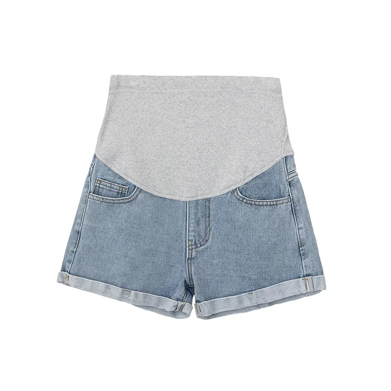 Shorts de embarazo vaqueros elásticos con efecto desgastado - imagen 2
