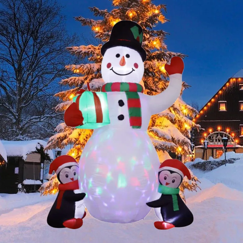 Inflable navideño con acabado decorativo