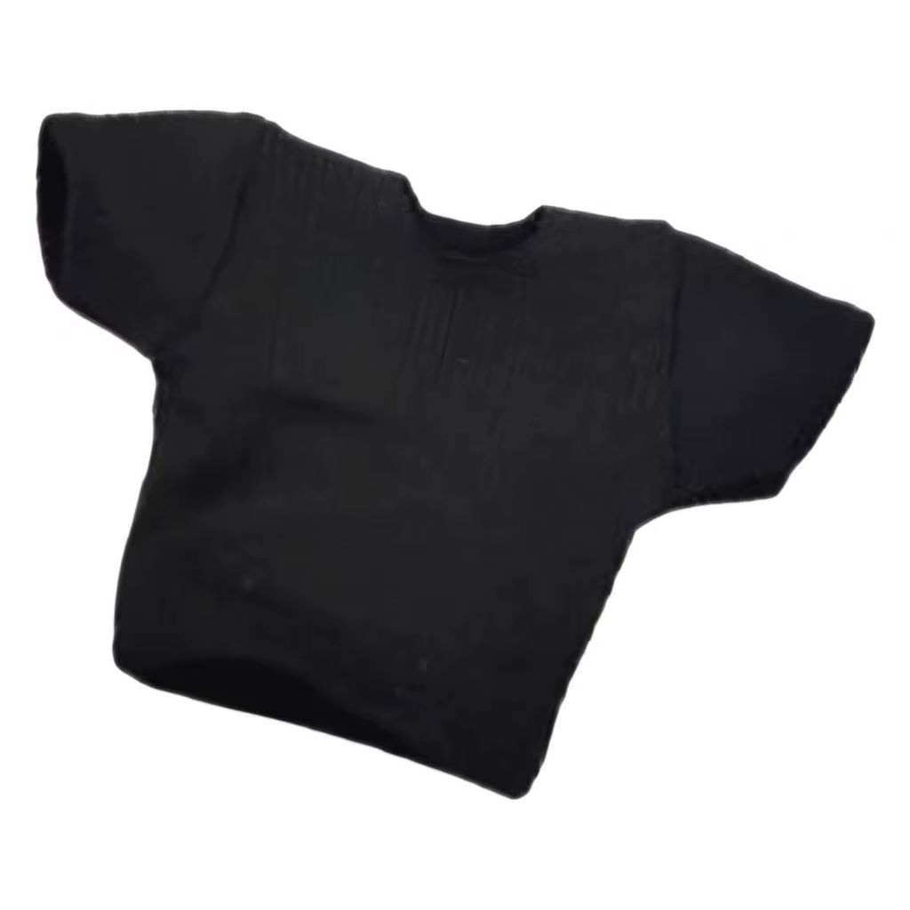 Pack completo de 4 camisetas negras a escala 1/18