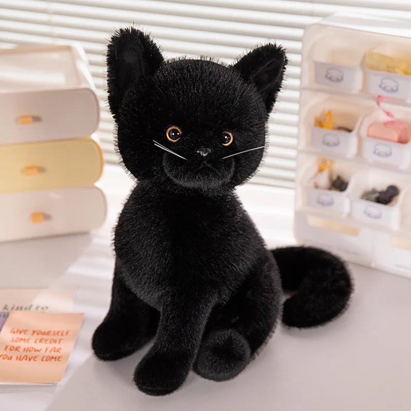 Peluche de gato almohada blanco y gris suave para regalo infantil - imagen 3