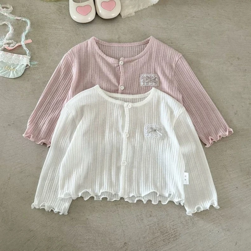 Cárdigan de verano para bebé niña, punto ligero, manga larga - imagen 2