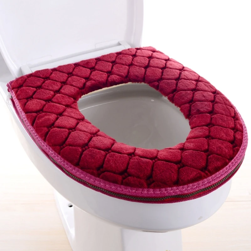 Alfombrilla cálida lavable para asiento de inodoro