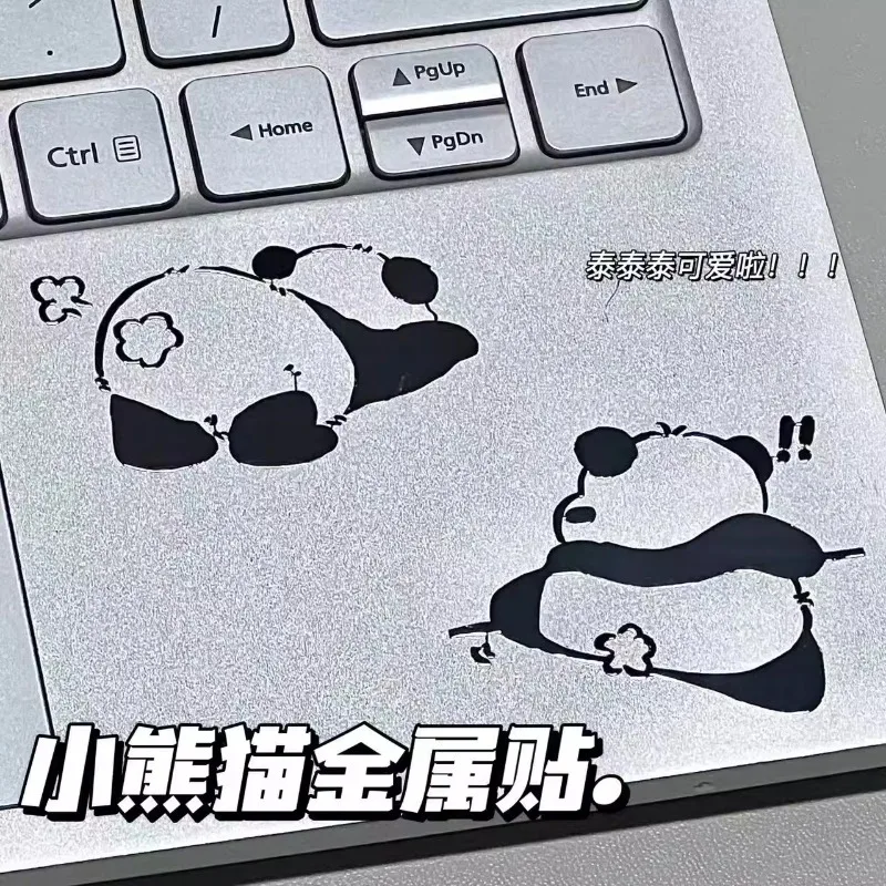 Pegatinas panda metálicas autoadhesivas para funda de móvil