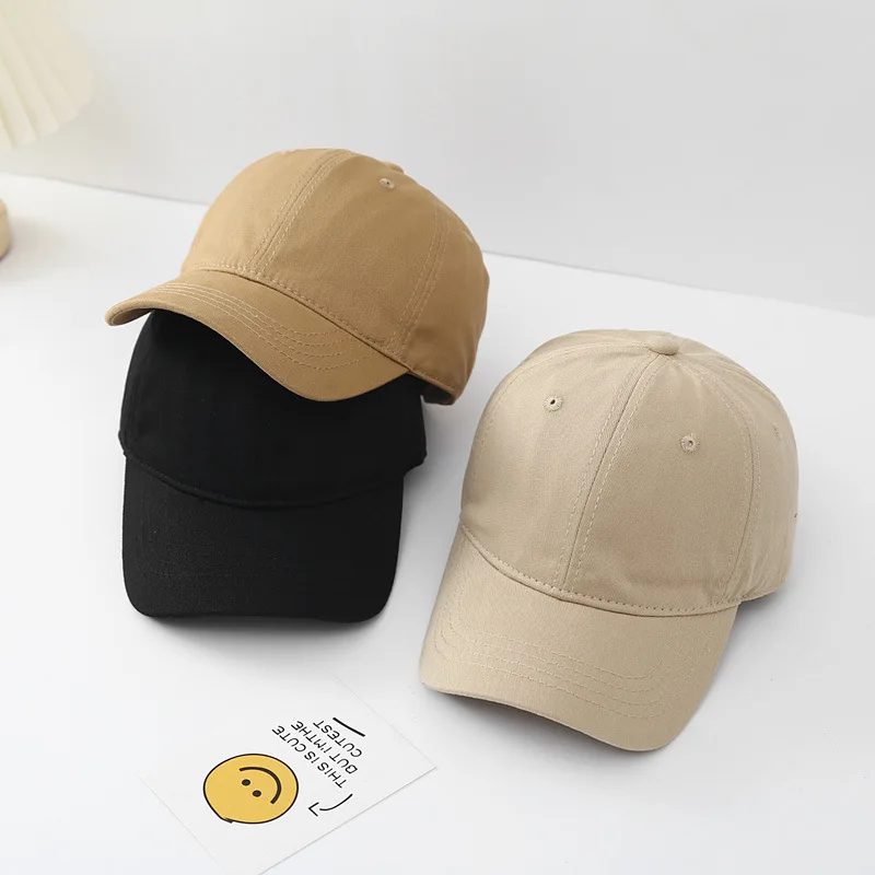 Gorra béisbol Snapback algodón liso para niños y niñas – Unisex - imagen 5