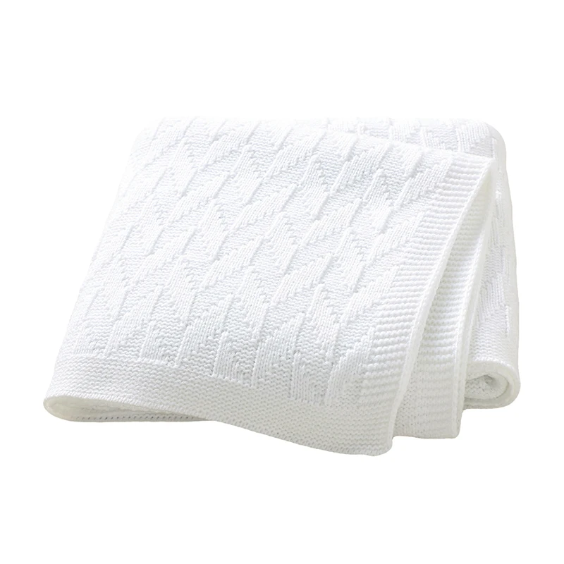 Manta de punto suave para bebé 90x70 cm para cuna y cochecito