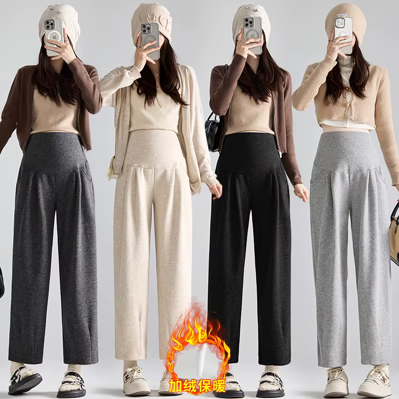 Pantalones maternity de pierna ancha – Cálidos y cómodos para invierno - imagen 5