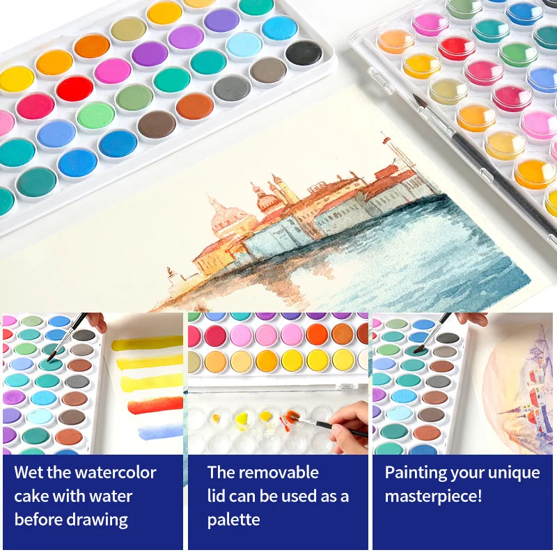 Set acuarelas infantiles con pincel - Regalo para niños - imagen 3
