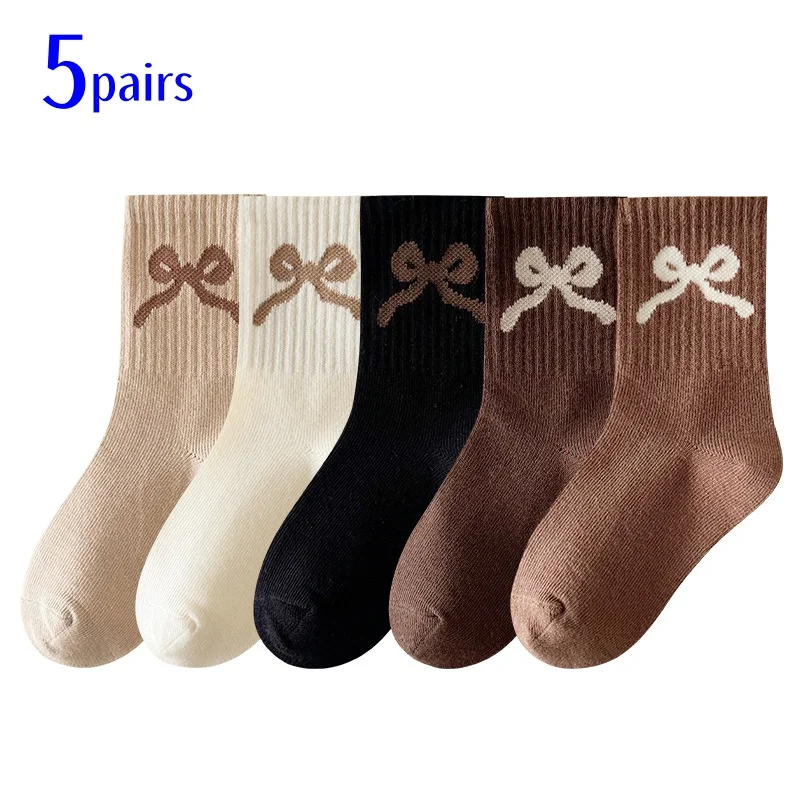 Calcetines de algodón con lazitos para niña - Cómodos en el cole - imagen 2